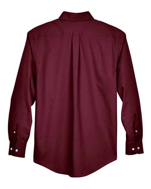 Men's Crown Collection® Broadcloth Woven Dress Shirt - Burgundy