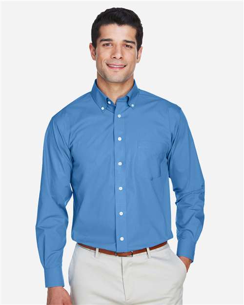 Men's Crown Collection® Broadcloth Woven Dress Shirt - French Blue