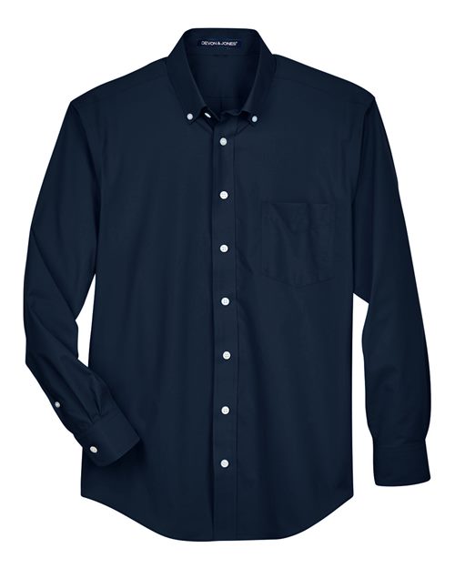 Men's Crown Collection® Broadcloth Woven Dress Shirt - Navy