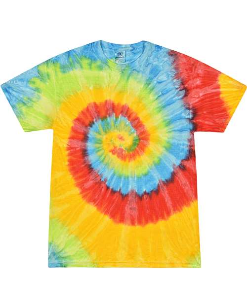 Unisex Multi-Color Tie-Dyed T-Shirt - Pastel Neon