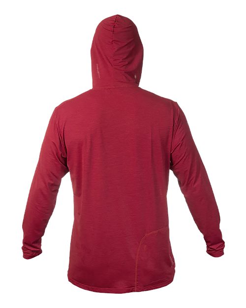 Men's Low Pro Tech Hooded Long Sleeve T-Shirt - Pyro Heathered