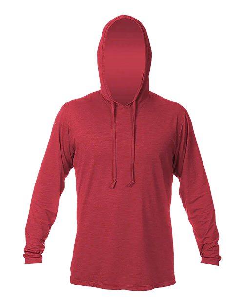 Men's Low Pro Tech Hooded Long Sleeve T-Shirt - Pyro Heathered