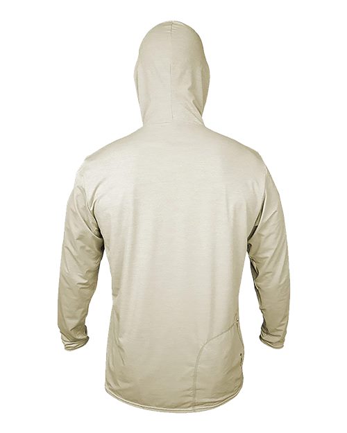 Men's Low Pro Tech Hooded Long Sleeve T-Shirt - Stone Heathered