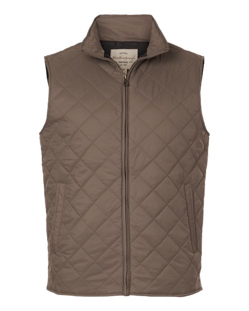 Men's Vintage Diamond Quilted Vest - Driftwood