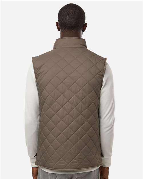 Men's Vintage Diamond Quilted Vest - Driftwood