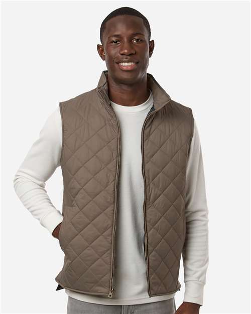 Men's Vintage Diamond Quilted Vest - Driftwood