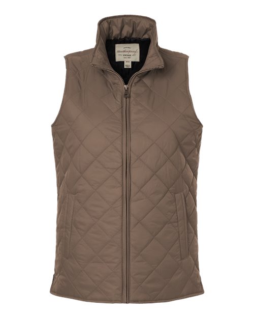 Women's Vintage Diamond Quilted Vest - Driftwood
