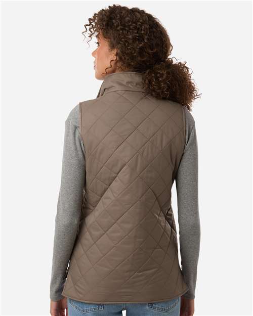 Women's Vintage Diamond Quilted Vest - Driftwood