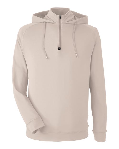 Unisex Vandyke Quarter-Zip Hooded Pullover - Tan