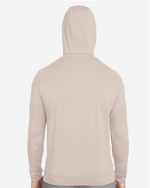 Unisex Vandyke Quarter-Zip Hooded Pullover - Tan