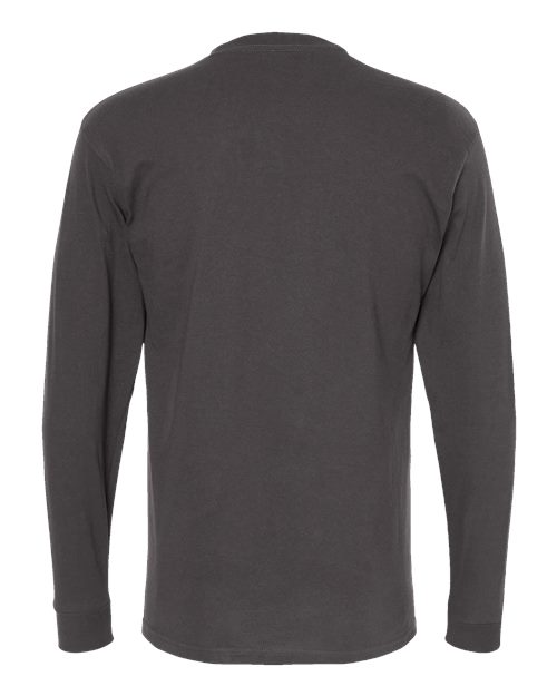 Unisex Gold Soft Touch Long Sleeve T-Shirt - Charcoal