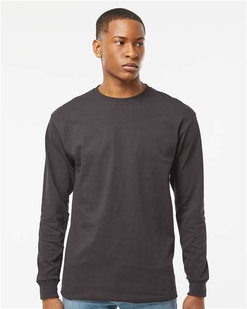 Unisex Gold Soft Touch Long Sleeve T-Shirt - Charcoal