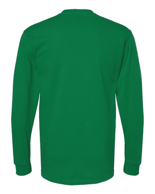 Unisex Gold Soft Touch Long Sleeve T-Shirt - Fine Kelly Green