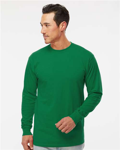 Unisex Gold Soft Touch Long Sleeve T-Shirt - Fine Kelly Green