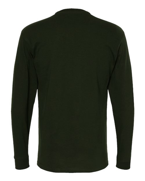 Unisex Gold Soft Touch Long Sleeve T-Shirt - Forest Green