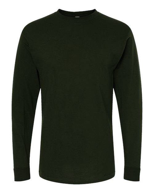 Unisex Gold Soft Touch Long Sleeve T-Shirt - Forest Green