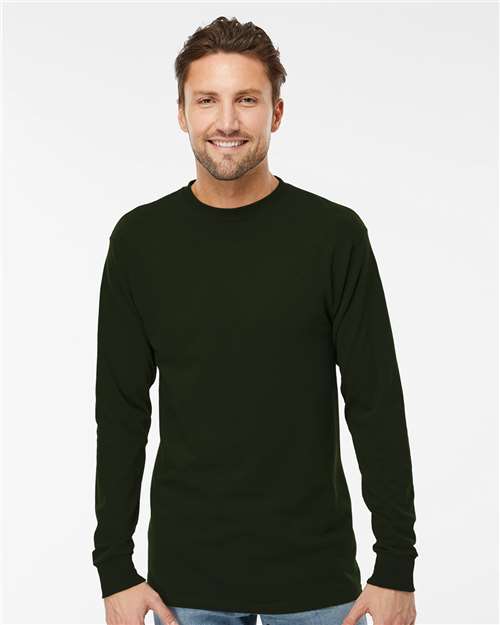 Unisex Gold Soft Touch Long Sleeve T-Shirt - Forest Green