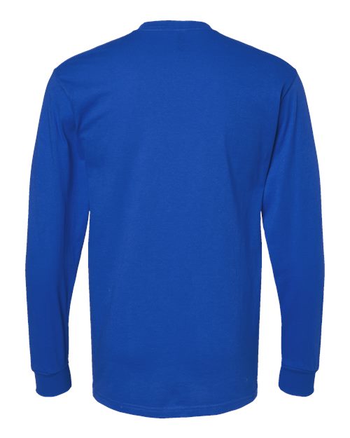 Unisex Gold Soft Touch Long Sleeve T-Shirt - Royal