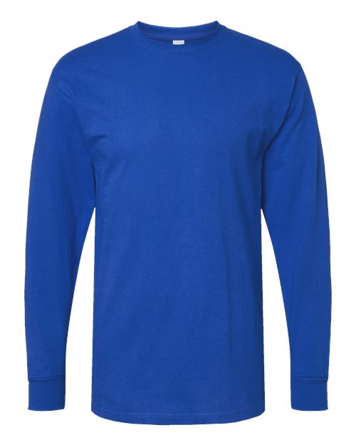 Unisex Gold Soft Touch Long Sleeve T-Shirt - Royal