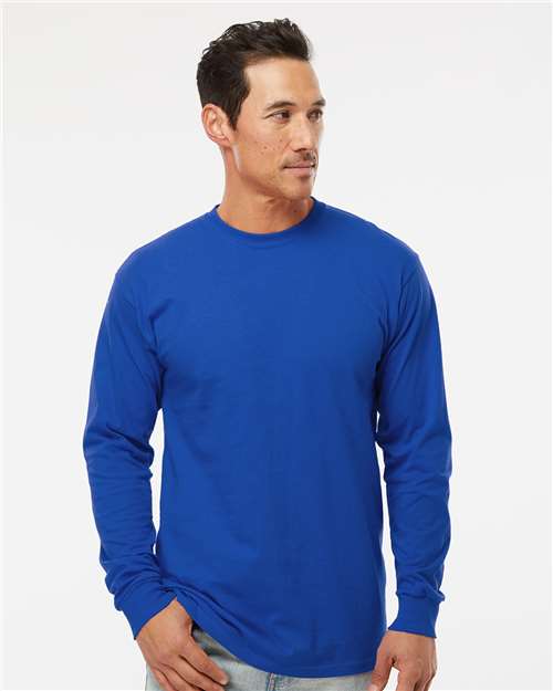 Unisex Gold Soft Touch Long Sleeve T-Shirt - Royal