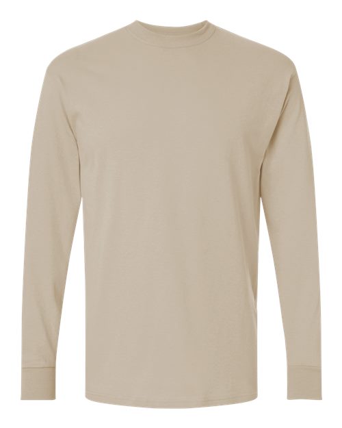 Unisex Gold Soft Touch Long Sleeve T-Shirt - Sand