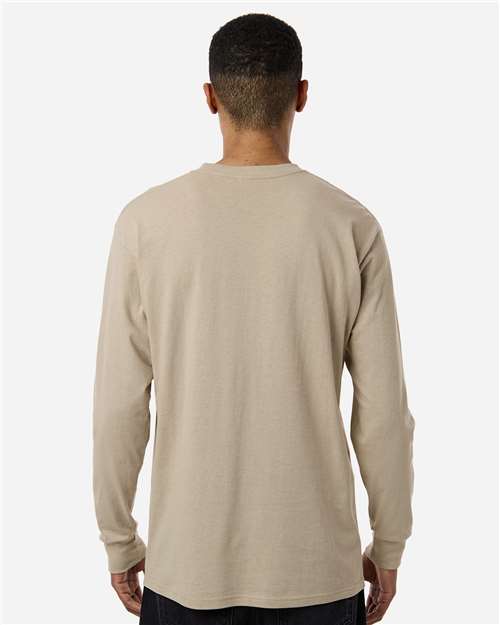 Unisex Gold Soft Touch Long Sleeve T-Shirt - Sand