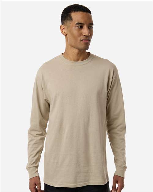 Unisex Gold Soft Touch Long Sleeve T-Shirt - Sand