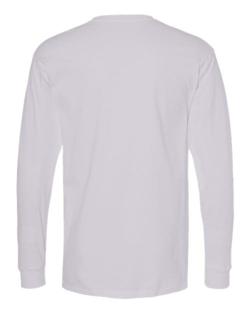 Unisex Gold Soft Touch Long Sleeve T-Shirt - Silver