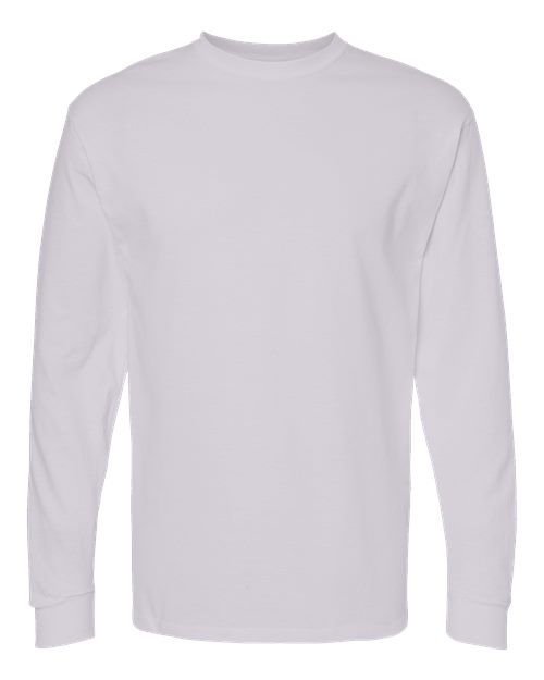 Unisex Gold Soft Touch Long Sleeve T-Shirt - Silver