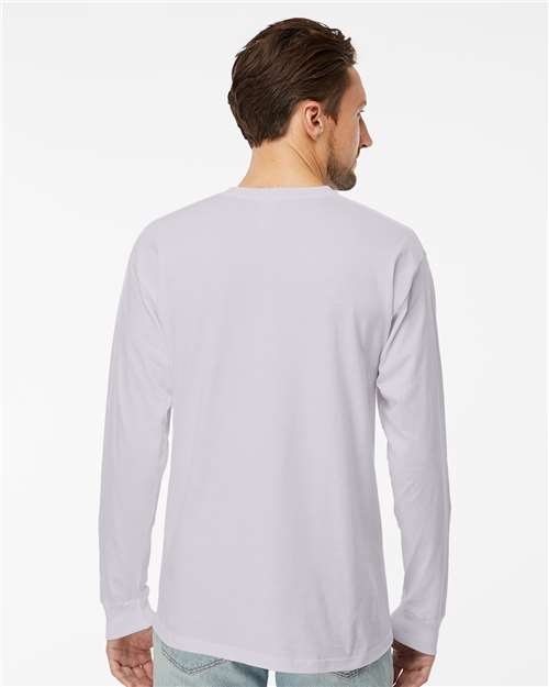 Unisex Gold Soft Touch Long Sleeve T-Shirt - Silver