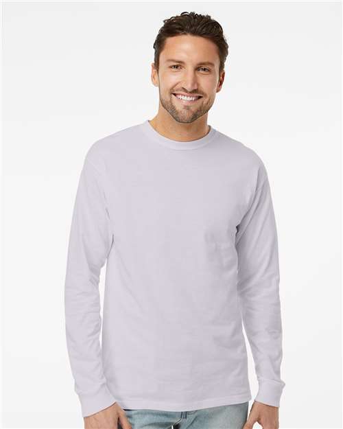Unisex Gold Soft Touch Long Sleeve T-Shirt - Silver