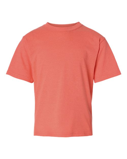Youth Gold Soft Touch T-Shirt - Heather Coral