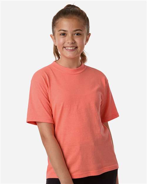 Youth Gold Soft Touch T-Shirt - Heather Coral