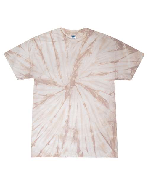 Unisex Multi-Color Tie-Dyed T-Shirt - Spider Taupe