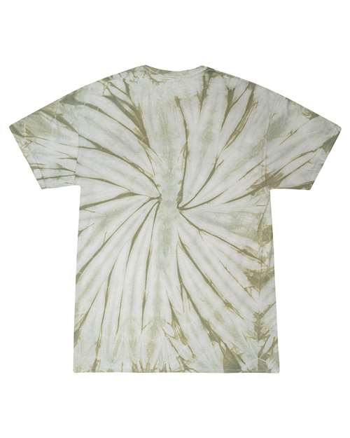 Unisex Multi-Color Tie-Dyed T-Shirt - Spider Olive