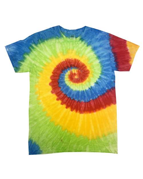 Youth Multi-Color Tie-Dyed T-Shirt - Pastel Neon