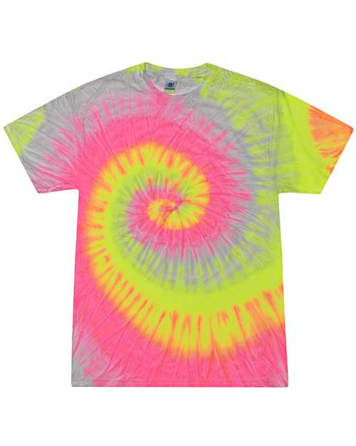 Youth Multi-Color Tie-Dyed T-Shirt - Silver Rainbow
