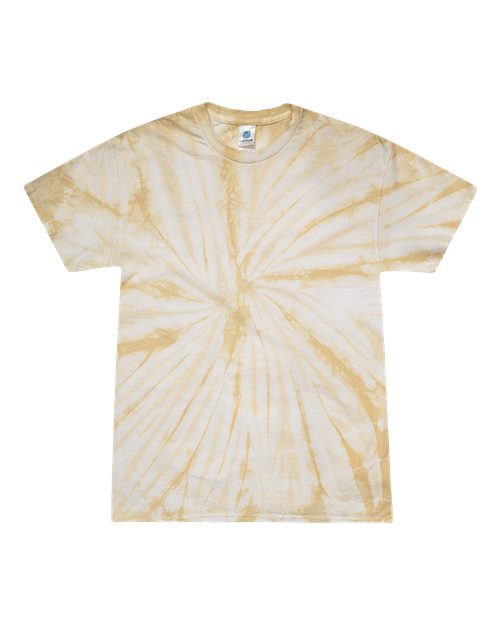 Youth Multi-Color Tie-Dyed T-Shirt - Spider Mustard