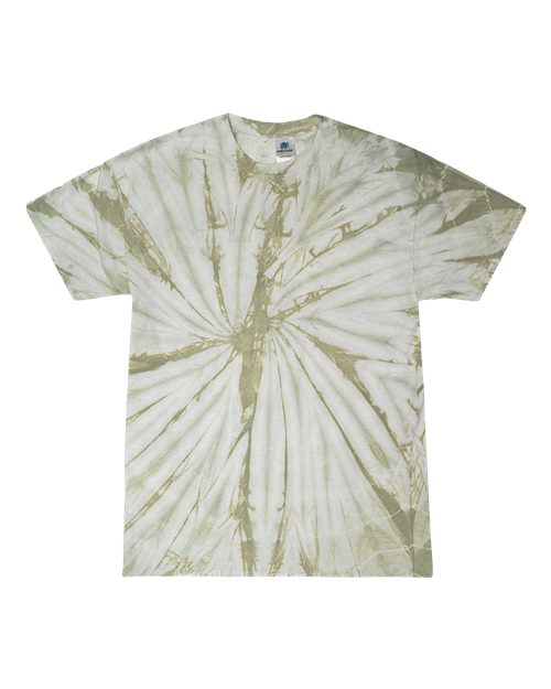 Youth Multi-Color Tie-Dyed T-Shirt - Spider Olive