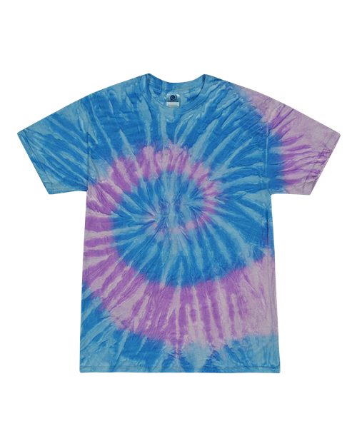 Youth Multi-Color Tie-Dyed T-Shirt - Spider Lavender Blue
