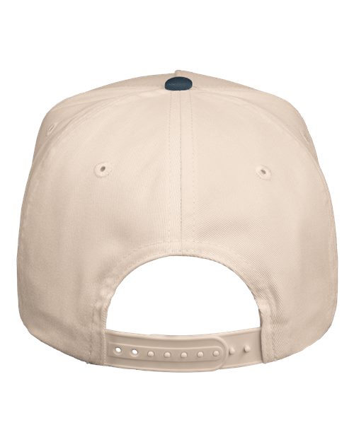 Five-Panel Twill Cap - Natural/ Charcoal