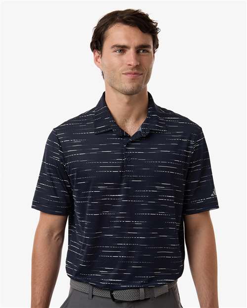 Men's Ultimate365 Mesh Glimmer Print Polo - Collegiate Navy