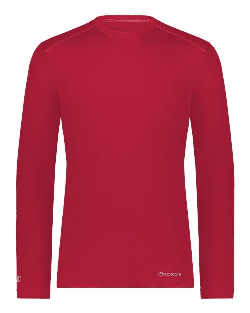 Unisex Essential Long Sleeve T-Shirt Powered By Coolcore - Scarlet