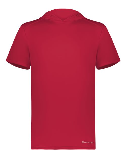 Men's Hooded T-Shirt Powered by Coolcore - Scarlet