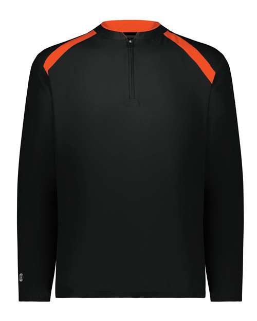 Men's Clubhouse Quarter-Zip Pullover - Black/ Orange