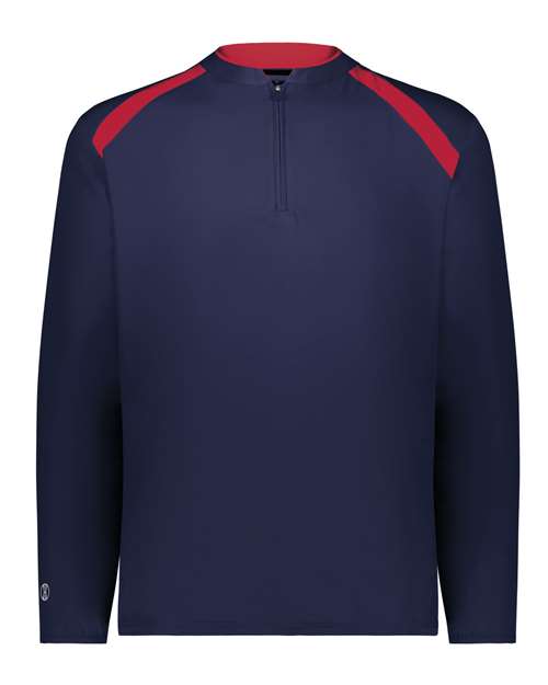 Men's Clubhouse Quarter-Zip Pullover - Navy/ Scarlet