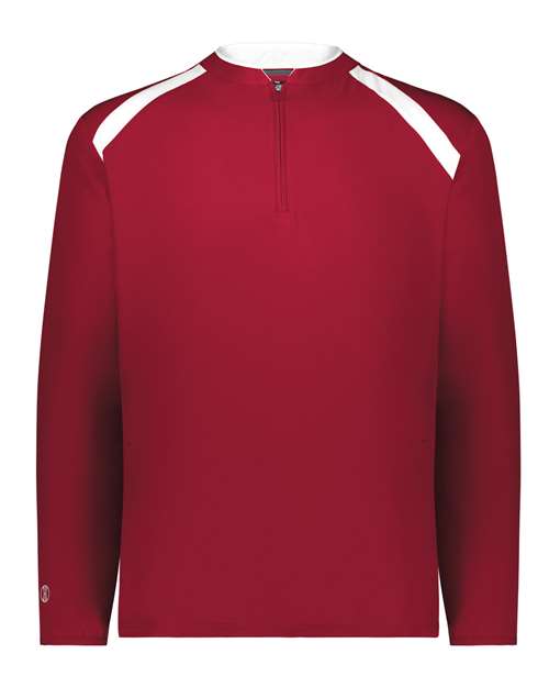 Men's Clubhouse Quarter-Zip Pullover - Scarlet/ White