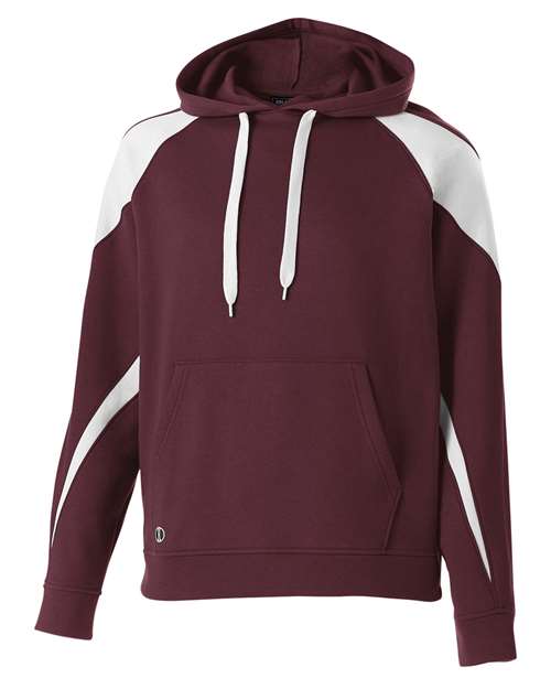 Youth Prospect Athletic Fleece Hooded Sweatshirt - Maroon/ White