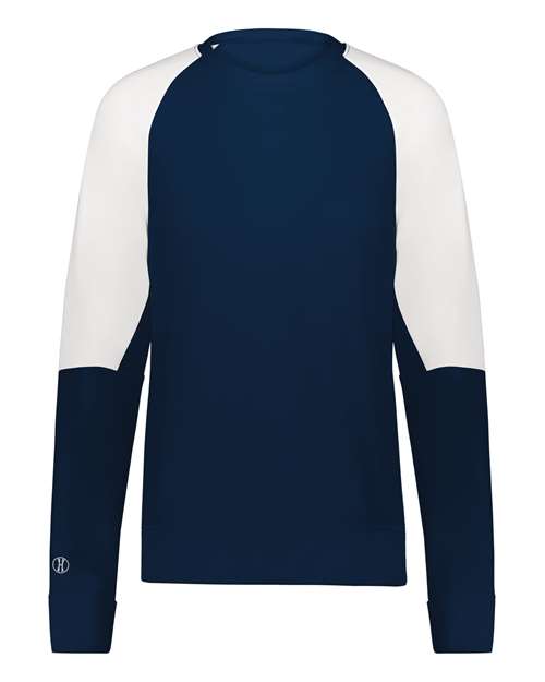 Women's Momentum Team Crewneck Sweatshirt - Navy/ White