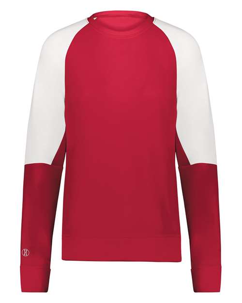 Women's Momentum Team Crewneck Sweatshirt - Scarlet/ White